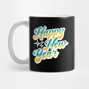 Happy New Year Retro Design Mug